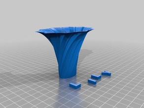 lilys blue vase 3d printing tests 3d print model - Mito3D