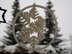 gyroscopic snowflake decor art christmas decoration geometry gimbal gyroscope jewelry makerbotornaments pla protoparadigms winter wonderland contest toy 3d print model - Mito3D