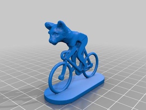 kedi tur Fransa kazandı hayvanlar bisiklet tablası remix makerbotdigitizer 3d print model - Mito3D
