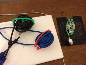 wire winder - Organisation Kabel Schnur ethernet Veranstalter spool string usb vga 3d print model - Mito3D