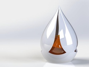 la déchirure de lampe sculptures à led lumière en forme larme dr 3d print model - Mito3D