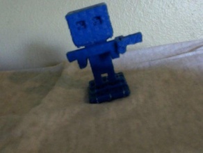 uomo che tiene la spada giocattolo gioco accessori minecraft 3d print model - Mito3D
