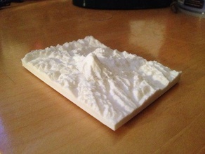 le mont rainier, washington de l'apprentissage carte tout en relief topographique la topographie 3d print model - Mito3D