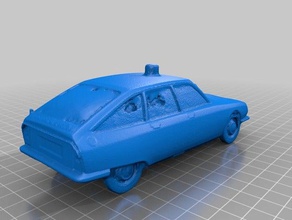 citroen gs oyuncak araba tarayın Otomotiv klasik Fransız model 3d print model - Mito3D