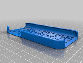 blue caso heptaton móvil teléfono personalizado 3d print model - Mito3D