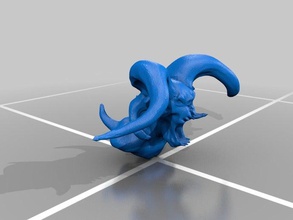 demon bust sculpt creatures 3d print model - Mito3D