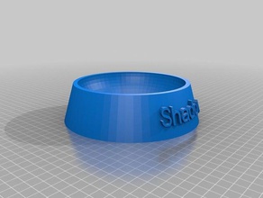my customized fully parametric dog cat food bowl name shadow pets 3d print model - Mito3D