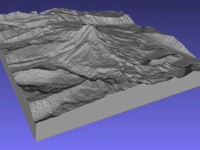 mount jefferson oregon learning geodesy mt raised relief srtm thomas topographical topography topology 3d print model - Mito3D