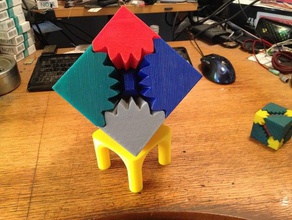three cube gears stand other 3d print model - Mito3D