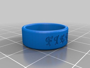 fierce ring round edge rings customized 3d print model - Mito3D
