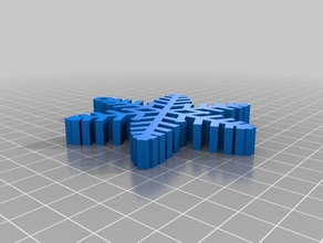 improve snow crystal customized 3d print model - Mito3D