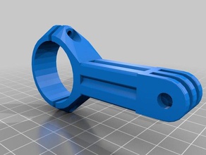 31mm diameter bar clamp gopro mount 50mm extension camera customized 3d print model - Mito3D