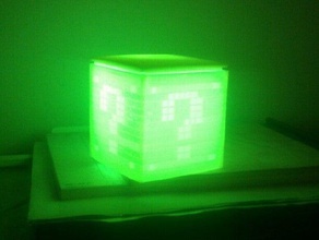 mario questionbox de la lampe décor lumière questionmark 3d print model - Mito3D