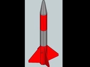 basit octo roket modelleri estes model roc oyuncak 3d print model - Mito3D