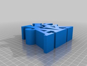 jkak-palavra de script esculturas personalizado 3d print model - Mito3D