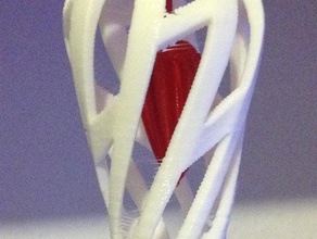 double pendentif bijoux carrara 3d print model - Mito3D