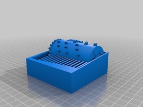 ellas paramétrico de la caja música mecánica los juguetes personalizado 3d print model - Mito3D