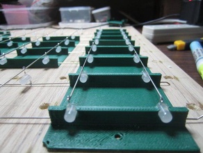 8x8x8 blue led cube vertical jig electronics arduino customizer soldering 3d print model - Mito3D