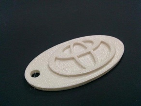 customized customizer key ring toyota keychains 3d print model - Mito3D