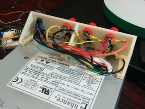 psu panel özel güç tezgah bilgisayar banana jack kaynağı kapak monte edin geçin 3d print model - Mito3D