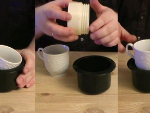 altura ajustable de la taza café titular hogar 3d print model - Mito3D