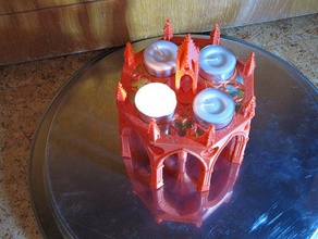 gótico cd grinalda do advento esculturas velas 3d print model - Mito3D