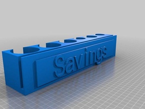 coin money holder organization cash cost saving organizer 3d print model - Mito3D