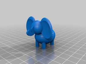 elefante 3d la stampa i test animali carino dumbo zoo 3d print model - Mito3D