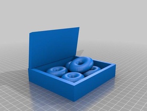 un-frosted doughnut box 3d printing tests 3d print model - Mito3D