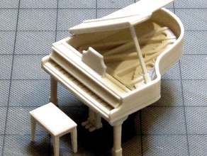 grand piano-Hocker Modell Möbel 3d print model - Mito3D