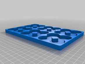 mi personalizados 6x4 celda de la bandeja batería organización 3d print model - Mito3D
