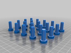 my customized iso metric nuts bolts 3d printer accessories 3d print model - Mito3D