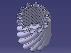 spiralförmig vasy Sache Dekor vase 3d print model - Mito3D