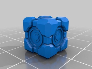 companion cube 3d drucken tests portal 3d print model - Mito3D