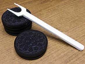 cookie fork kitchen & dining dip dipper dunk oreo untensil 3d print model - Mito3D