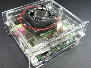 odroid-x Gehäuse-Lüfter montieren computer Acryl Fall - Elektronik laser lasercut laser-cutter 3d print model - Mito3D