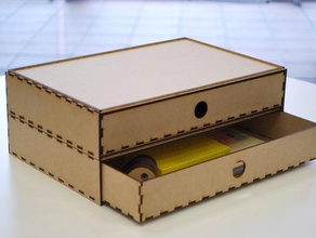 stacking drawerbox flabo diy case laser cutter mdf 3d print model - Mito3D