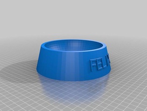 meine angepasste vollparametrischen Hund Katze food bowl 2 Haustiere 3d print model - Mito3D