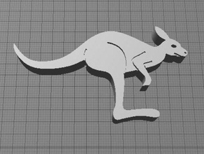 canguru animais austrália 3d print model - Mito3D