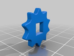 build platform adjustment thumb nut square nuts 3d printer accessories thumbnut tom 3d print model - Mito3D