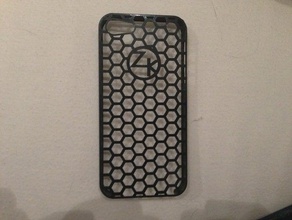 monogramable de nido abeja caso iphone 5 móvil apple parte tinkercad 3d print model - Mito3D