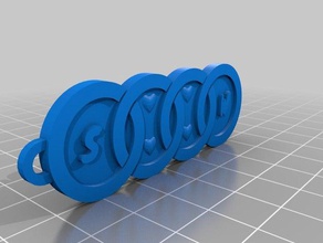 wilde Schlüsselanhänger angepasst 3d print model - Mito3D