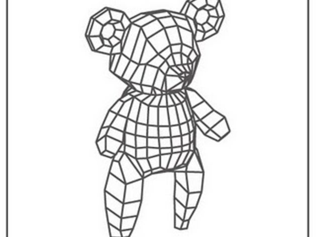 carta orso sculture 3d craftrobo papercraft giocattolo 3D print model - Mito3D