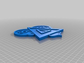 delta upsilon monograma modelos 3d print model - Mito3D