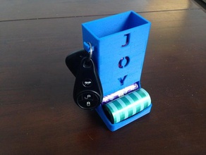 poop bag hopper key holder pets di dispenser dog god keys 3d print model - Mito3D