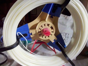 mini heavy duty printable filament spool cylinder bearings parts modular reel replicator upgrade snapfit wheel 3d print model - Mito3D