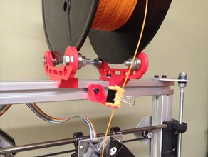 sağlam düzgün 1kg £ 5 makara tutucu 3d yazıcı aksesuarlar filaman filament temiz rehberi biriktirme 3d print model - Mito3D
