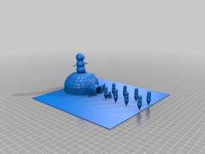 temple snowman buildings structures 3d print model - Mito3D
