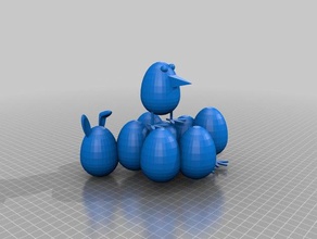 12 ovos garota 3d impressão 3d print model - Mito3D
