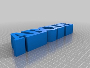 5 letters row other customizer name word 3d print model - Mito3D